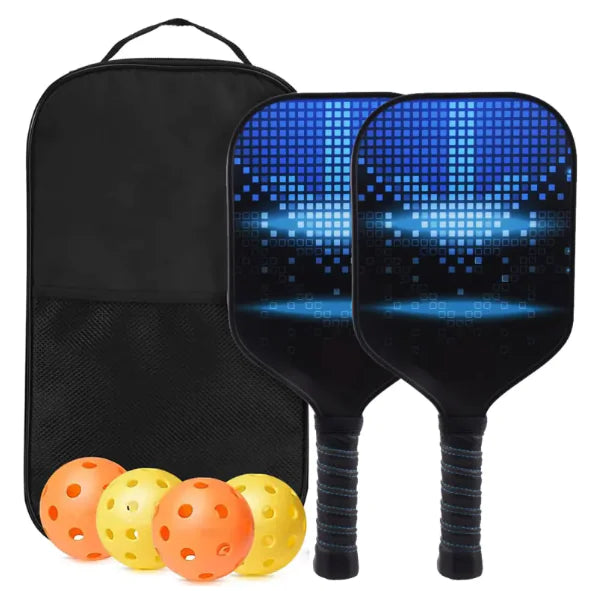 Pickleball Fiberglass Carbon Fiber Racket Set