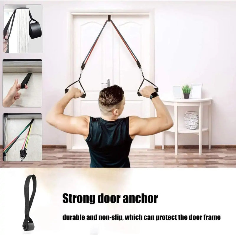 16 PCS Resistance Band Set: Home Gym Fitness Training