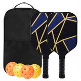 Pickleball Fiberglass Carbon Fiber Racket Set