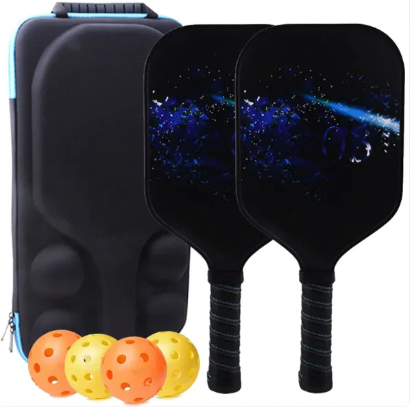 Pickleball Fiberglass Carbon Fiber Racket Set