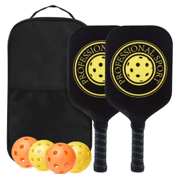 Pickleball Fiberglass Carbon Fiber Racket Set