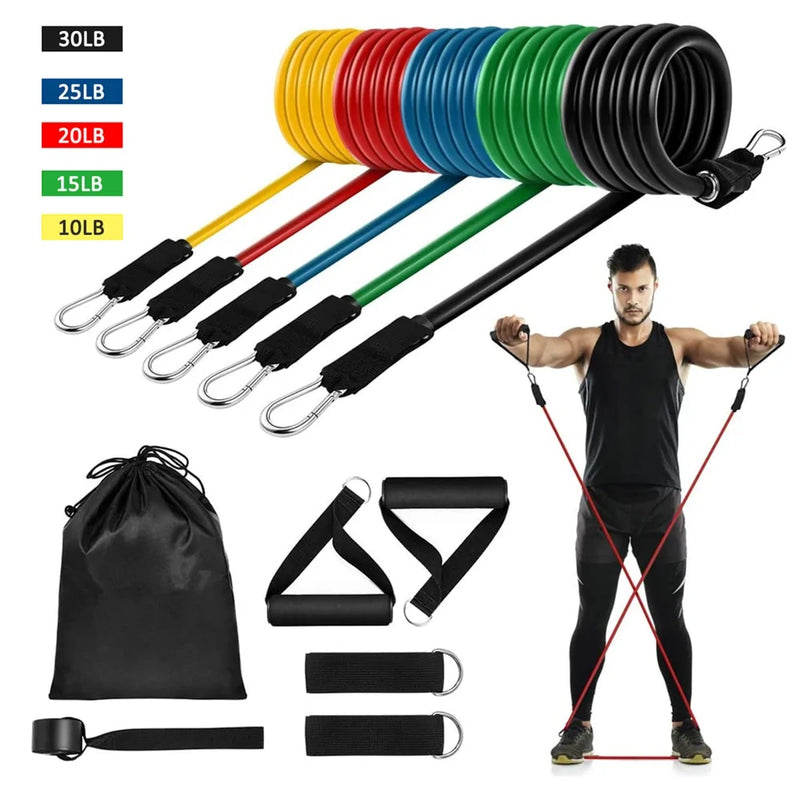 16 PCS Resistance Band Set: Home Gym Fitness Training